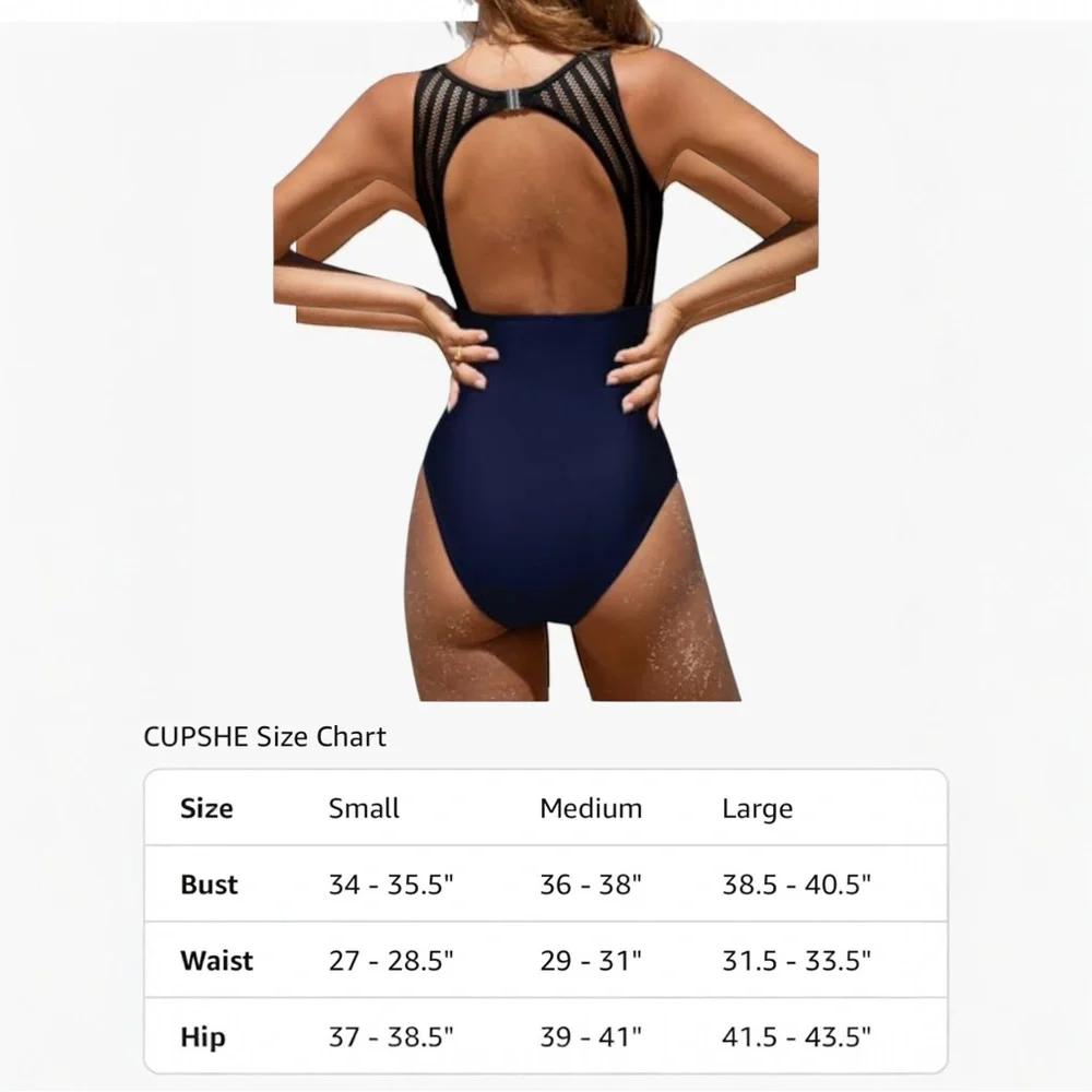 Navy Blue Women's Tummy Control Swimsuit
NWT
Cupshe
Women’s Small - Picture 8 of 14